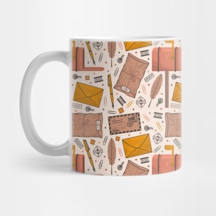 Envelopes and Stamps Pattern Mug